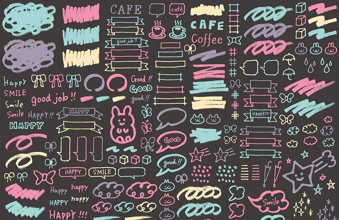 Colorful Doodle Art Mural Wallpaper