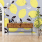 Cute Lemon repeated Pattern fruit Wall Mural for living Room