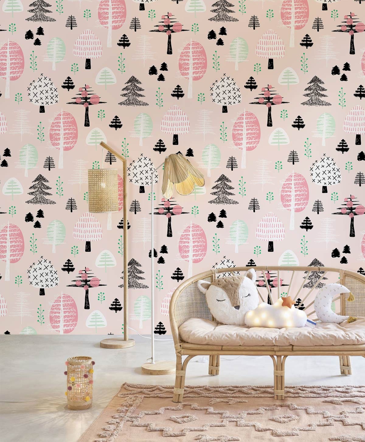 Cute Trees Custom Wallpaper Mural Art