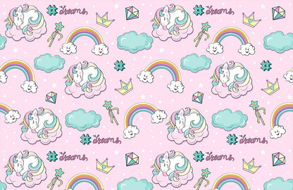 Cute Unicorn Pink Wallpaper Art Decor