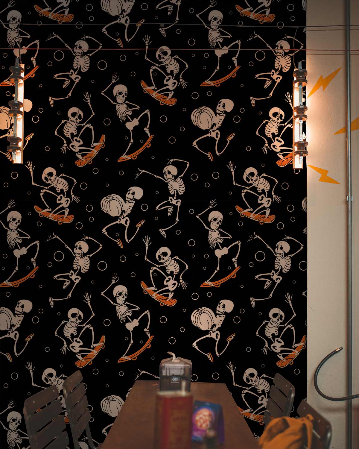 Dancing Skeleton Cool Custom Wallpaper for Walls