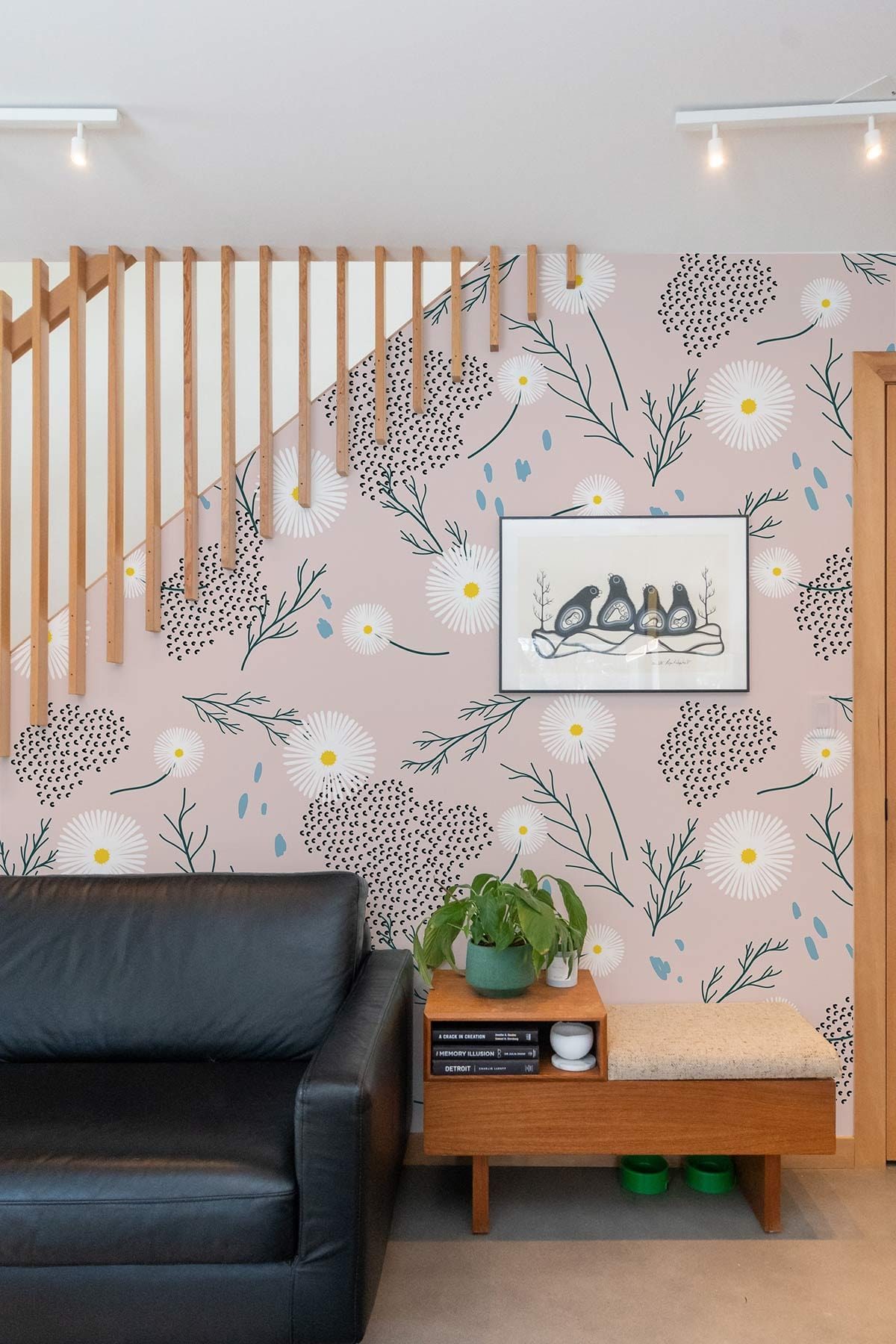 Dandelion Pink Themed Mural Custom Design