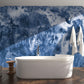 dark blue mottled wall mural bathroom decor