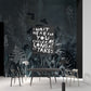 Wallpaper mural featuring a silhouette of dark bushes, perfect for decorating the dining room.