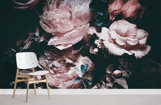 Moody Floral Designer Wallpaper Accent