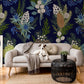 Wallpaper mural featuring a dark flower bouquet design, perfect for decorating the living room