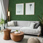 Living Room Mosaic Wallpaper in a Dark Green Color Scheme