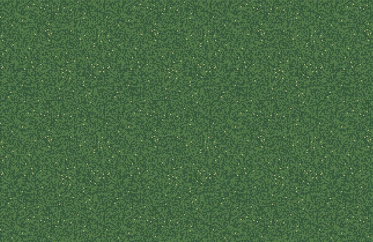 Plain wallpaper with a dark green mosaic pattern.