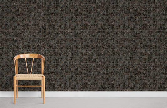 Room with Dark Mosaic Wall Mural