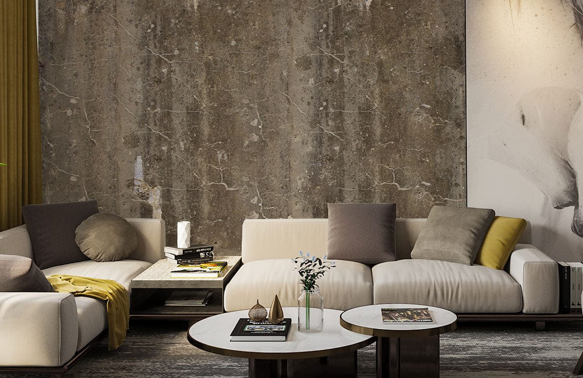 Industrial Concrete Textured Wallpaper Mural