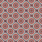 Wallpaper with a repeating pattern of red flowers, intended for interior decorating
