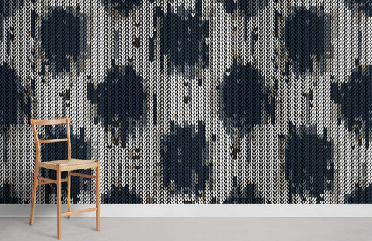 Dark Abstract Pattern Mural Wallpaper Room