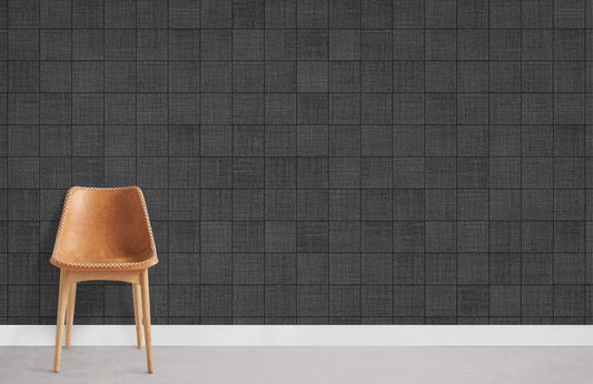 Mural wallpaper in the style of a dark square brick