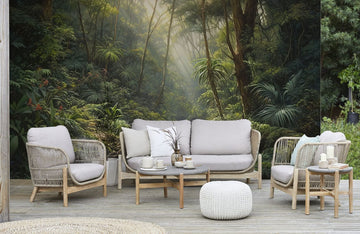 Tropical Jungle Light Rays Mural Wallpaper