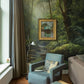 Tropical Jungle Light Rays Mural Wallpaper in living room