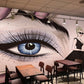 Delicate Makeup Art Deco Mural Restaurant
