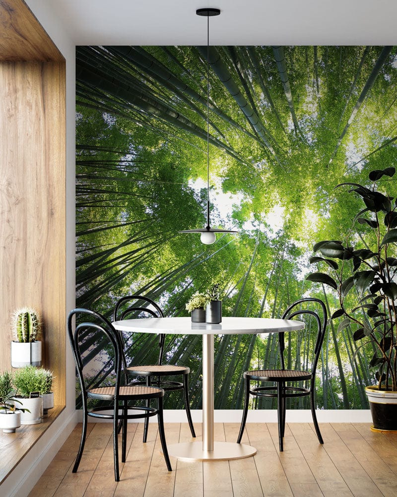 bamboo forest wallpaper mural geust room custo design