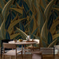 booming leaves mural wallpaper for dining room decor