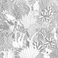 custom gray and white jungles with animals wallpaper mural for home