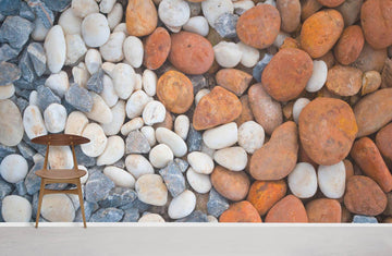 Natural Stone Pebble Effect Mural Wallpaper