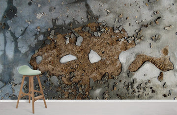Abstract Grey Concrete Textured Mural Wallpaper