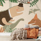Whimsical Dinosaur Jungle Kids Mural Wallpaper