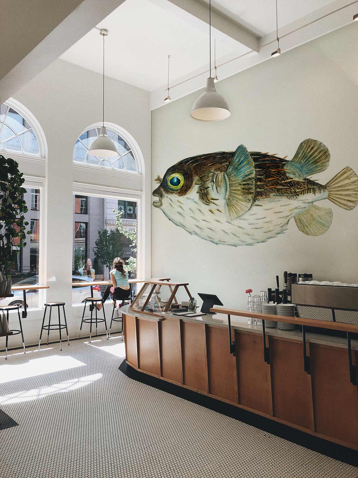 Diodon Porcupine Fish Wallpaper Mural Restaurant