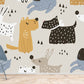 Wallcovering with a Cartoon Dog Pattern, Suitable for Home Decoration