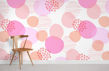 Pink Abstrakte Geometrische Wandtapete