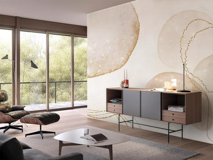 Ombre Brown Wall Mural Art Design