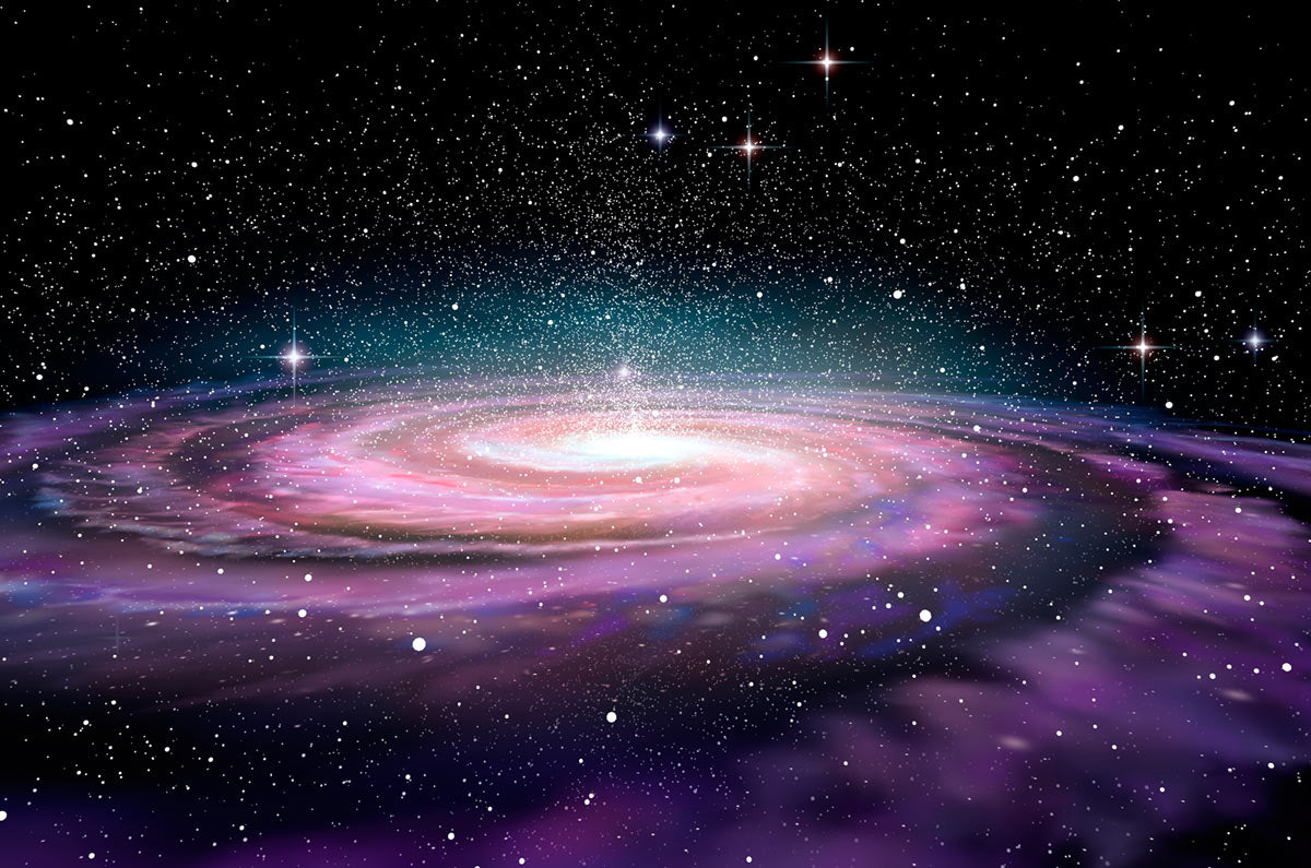 Galactic Spiral Abstract Space Mural Wallpaper