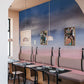 ombre dreamy color wallpaper mural restaurant decor