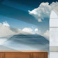 Wallpaper mural with Drifting Peaks Scenery for Use as Hallway Décor