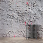 Wall Paper Mural with a Dry Concrete Texture Design for Room Decoration