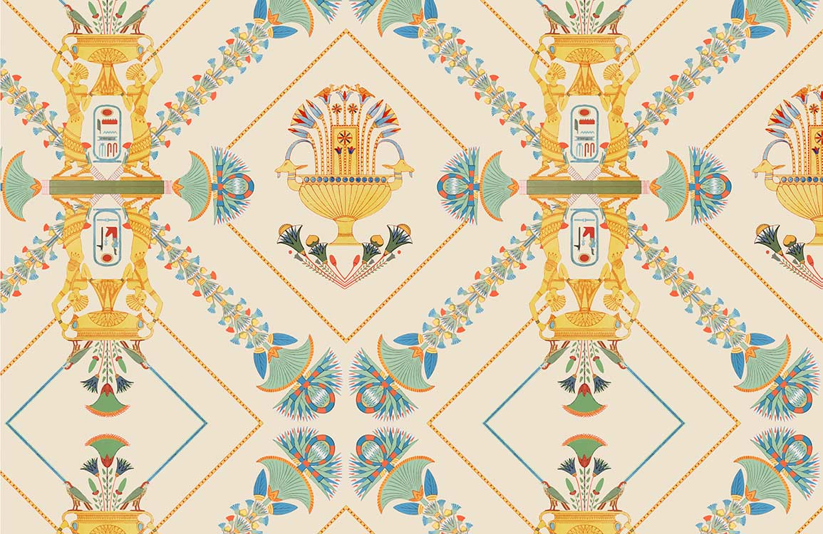 Egyptian Decor Mural Wallpaper Custom Art Design