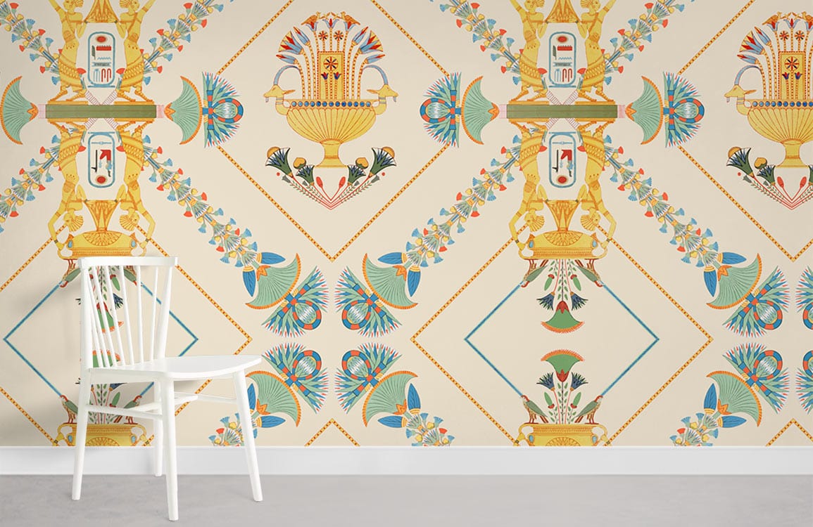 Egyptian Decor Mural Wallpaper Room Decoration Idea