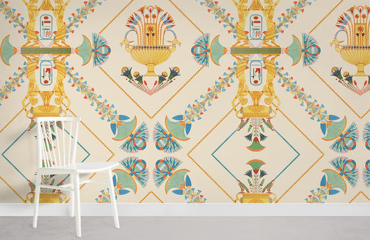 Egyptian Decor Mural Wallpaper Room Decoration Idea