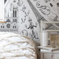eiffel tower wallpaper mural bedroom decor idea