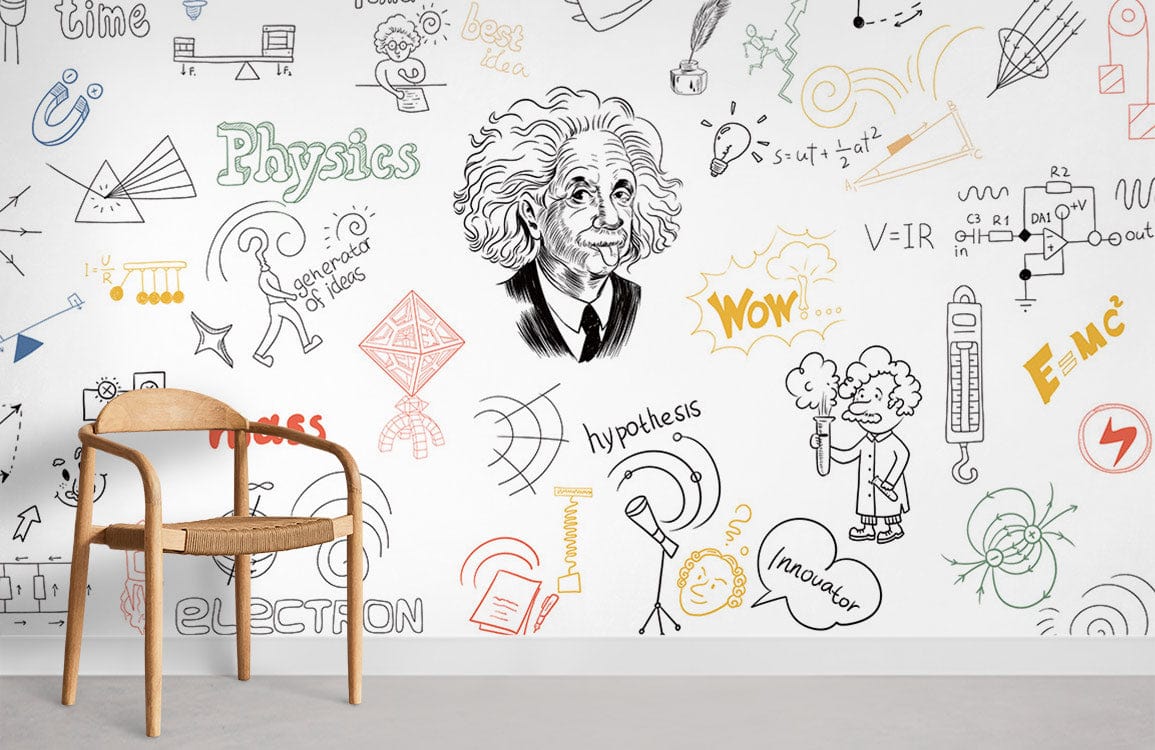 Einstein Physics Custom Wallpaper Mural Room