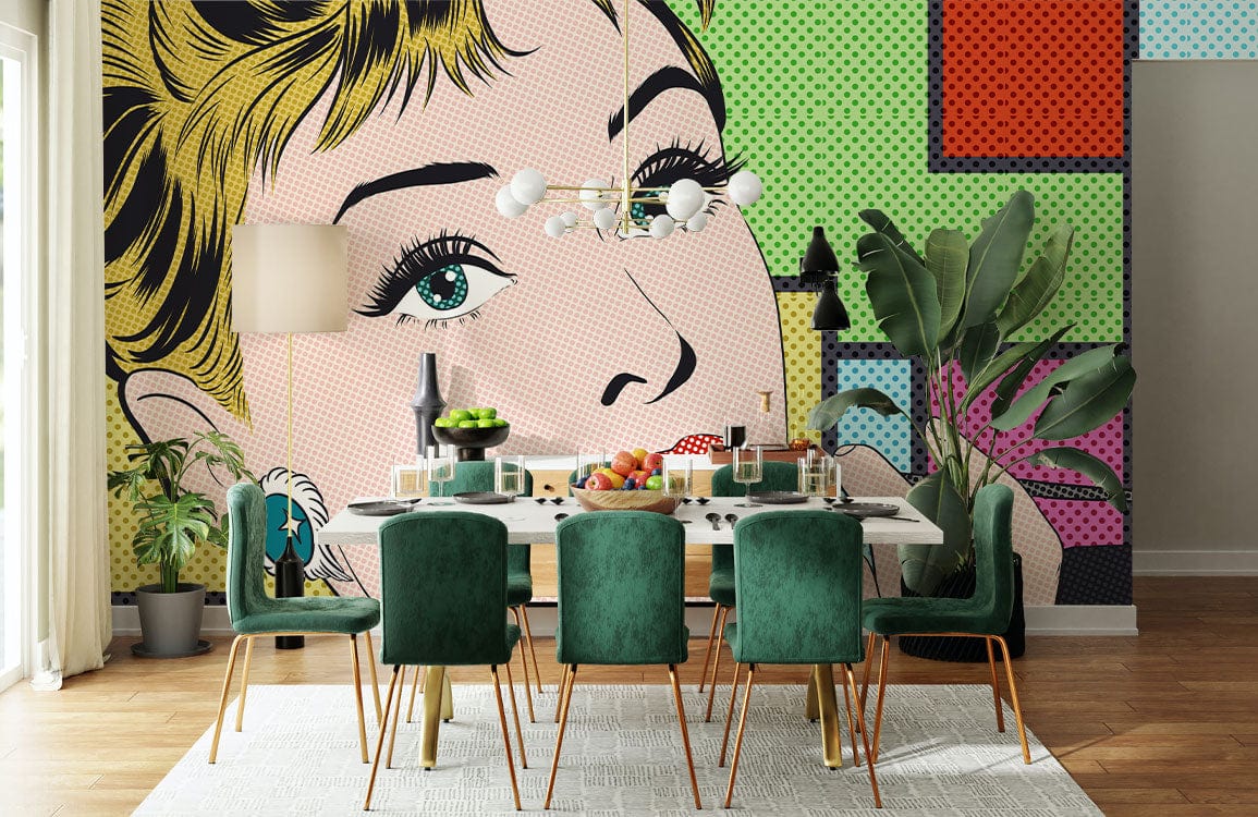 hepburn mosaic wall mural dining room decor