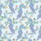 Blue Peafowl Flower Wallpaper Custom Art Design