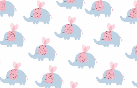 Elephant Mural Wallpaper | Monochrome Tropical Forest Design