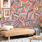 Geometric Embroidery Puzzle Wallpaper Mural
