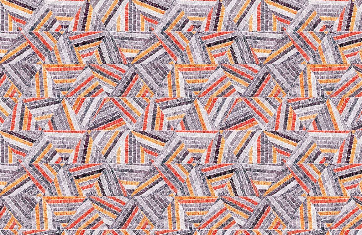 Colorful Geometric Herringbone Mural Wallpaper