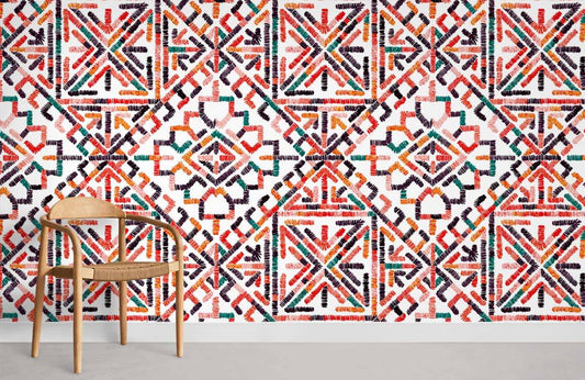 Colorful Geometric Boho Wallpaper Mural