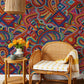 Colorful Embroidery Wallpaper Mural