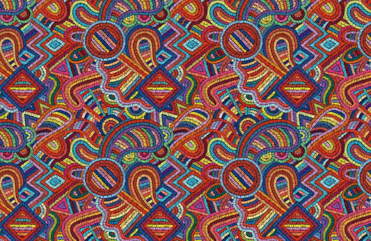 Colorful Abstract Geometric Pattern Mural Wallpaper