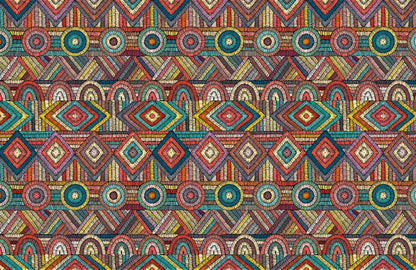 Colorful Geometric Boho Chic Mural Wallpaper
