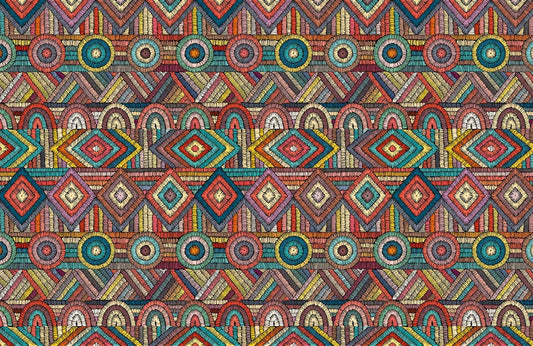 Colorful Geometric Boho Chic Mural Wallpaper