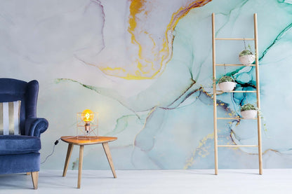 Marble contemporary wallpaper used for the decoration of hallways